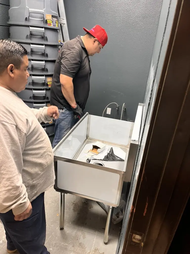 Commercial plumbing and sink installation in Waterbury